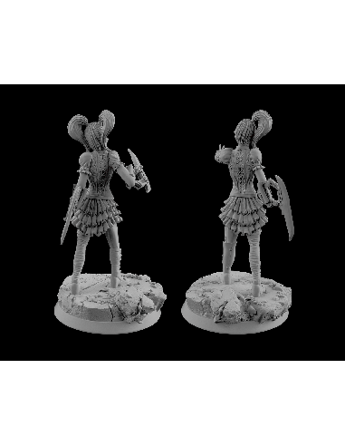 Twin Androids – Figurine résine | geek3D.fr