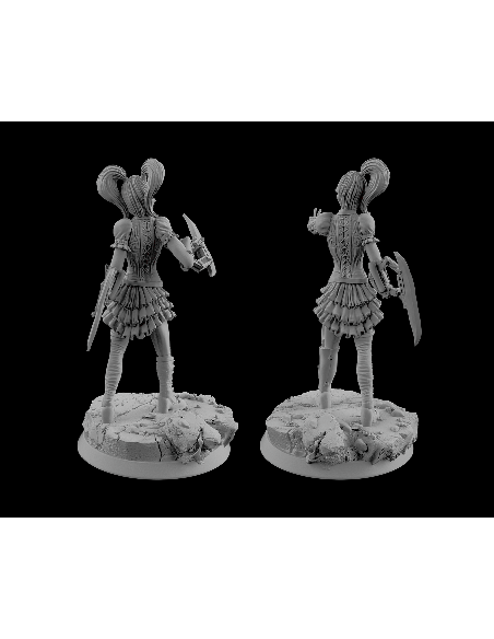 Twin Androids – Figurine résine | geek3D.fr
