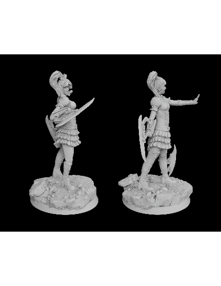 Twin Androids – Figurine résine | geek3D.fr