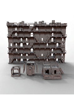CyberPunk Warfare – Décor (Props) – figurine résine 1 2